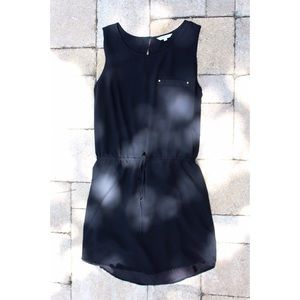 Black chiffon tank dress